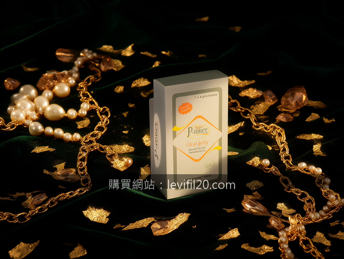 BLACK VELVET with gold leaf accents. Place the Super P-FORCE Oral Jelly 7 x 4 gm